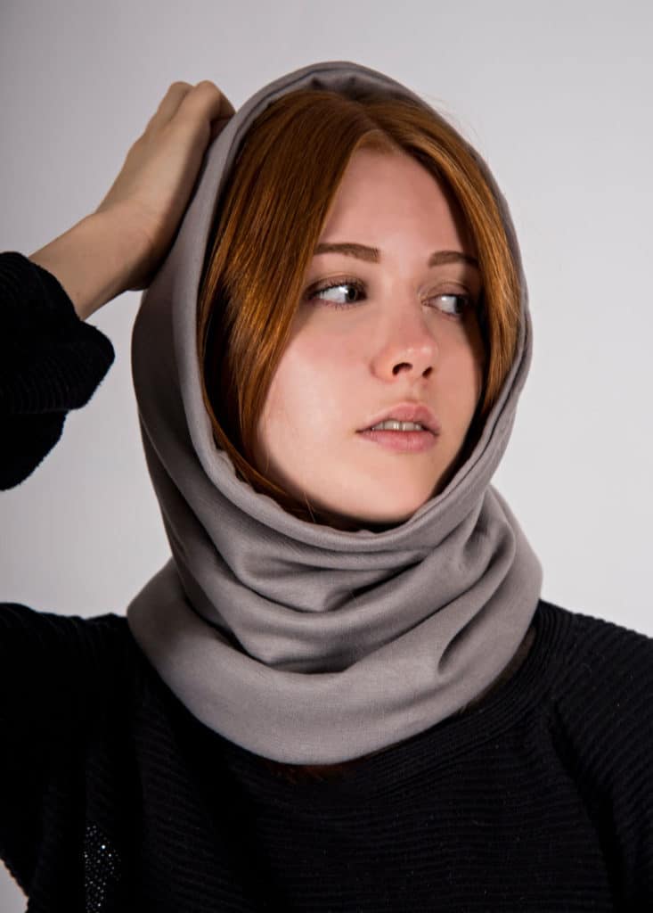 Abschirm-Snood Logan hellgrau